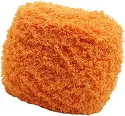 [Dickly] Coral Velvet Yarn for Crocheting and Knitting Warm Yarn Thicken Chunky Yard for Doll Bags DIY Craft Scarf Blankets, Orange