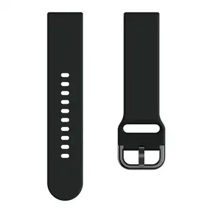 【穿扣平滑錶帶】Garmin vivoactive3/vivomove HR Luxe 智慧手錶矽膠20mm