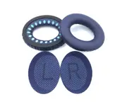 Ear Pad for QC25 QC35 Headset Ear Cushion Replacement Headphones Memory Foam Earpads Earcaps Protein Leather+Sponge - Blue - QC35 QC35II