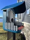 Picket Fence Accessory for Bird Buddy Feeder (Gray)