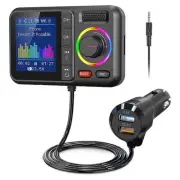 LED Digital Display Bluetooth 5.0 Transmitter Adapter 3.5MM AUX MP3 Player3738