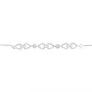 1/10 Carat Diamond Fancy Bracelet in Sterling Silver