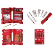 Milwaukee Screw Driver Bit, Drill Bit, Recip Saw Blade, Auger Set (90-Piece)