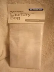 New - The Container Store Nylon Mesh 25" X 36" White Laundry Bag drawstring