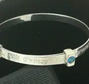 Silver 925 Baby Boy Bangle Bracelet Baptism Newborn Baby Shower Birthday Gift