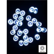 1000 Cool White Concave Bulb LED String Fairy Solar Lights - 100m