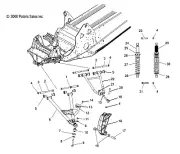 Polaris IFS Shock, Genuine OEM Part 7043090, Qty 1