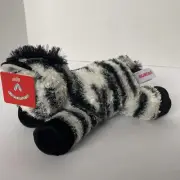 Aurora Plush Zebra Black and White Stripes 8” with Tags- Weighted Belly & Feet