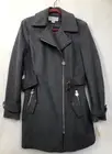 MICHAEL KORS Zip-Up Belted Wool Coat Women S Medium Gray Lined Gold-zip/buckle