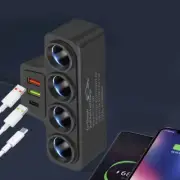4 Way Multi Car Cigarette Lighter Socket Extension Splitter USB Charger DC 12V