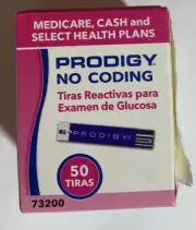 Prodigy No Coding Blood Glucose Test Strips, 50 Count Exp 02/21/2025