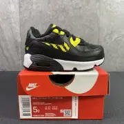 Nike Air Max 90 LTR SE TD Size 5C Black Yellow Bees Shoes