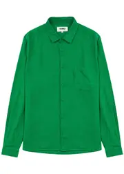 Ymc Curtis Linen Shirt - Green - XL XL