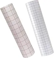 NUOBESTY 2pcs Grid Self-Adhesive PVC Positioning Film Transfer Tape for T-Shirt Shoes