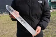 2.04kg Natural Clear Quartz Obelisk Quartz Crystal Point Wand Tower Healing