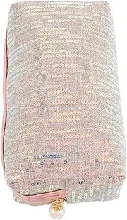 [CALLARON] Sequin Makeup Bag for Women Cute Portable Organizer with Generous Storage for Cosmetics Jewelry More Stylish Glitter Handbag for Travel Daily Use