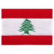 LEBANON FLAG PATCH LEBANESE embroidered iron-on EMBLEM MIDDLE EAST SOUVENIR new