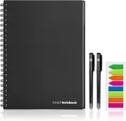 Reusable Smart Notebook, A4 Size Squared Grid Pages Note Book, 6 Styles Page, Re