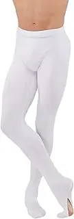 [Wearmoi] Wear Moi TIG001WHIM Men's Ballet Tights, Opened, Convertible, Seamless Underfoot, Elastic Cotton Material (M), White, Genuine Product
