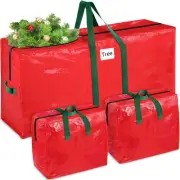 Christmas Tree Bag Storage Bag 7.5 Ft with 2 ft Red