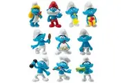 The Smurfs 40TH Anniversary Classic Figure 10 Pack - Features 2-Inch Smurfette, Grouchy, Greedy, Papa Smurf, Brainy, Hefty, Vanity, Harmony, Jokey, Chef - Authentic Details