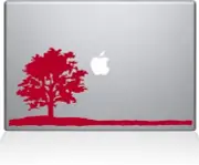 The Decal Guru Lone Tree MacBook Decal Vinyl Sticker - 11" MacBook Air, Red