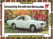 Metal Sign - 1967 Barracuda _4- 10x14 inches