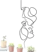 Minimalist Couple Face Decor,Metal Minimalist Abstract Man Woman Wall Art - Drawing Wall Art Decor Sin-gle Female Home Wall Art Decor