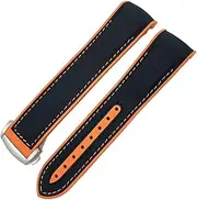 [BCMCBV] 19mm 20mm Nylon Rubber Watchband 21mm 22mm For Omega Seamaster 300 AT150 Speedmaster 8900 PlanetOcean Leather Strap