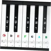 Piano Keyboard Stickers for 88/61/54/49/37 Key, Bold Large Letter Piano