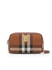 Burberry Small Knitted Check Lola Camera Bag