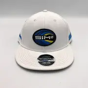 NEW Taylor Made TM21 Driver SIM2 White Adj Hat Cap One Size Fits All MSRP $34