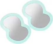 ULTECHNOVO 2pcs Decorative Wavy Acrylic Mirrors Unique Irregular Design for Locker Home Decor Retro Style Magnetic Mirror for Refrigerator Bedroom Versatile Vanity Accessories