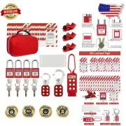 Comprehensive OSHA Compliant 31-Piece Lockout Tagout Kit for Electrical Safety