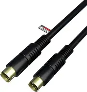 rhinocables S-Video Male to Male Cable S Video SVHS Lead Super Video TV, Camcorder, Graphics 4 Pin Mini Din Wire S-VHS Gold Plated Plugs (20m)