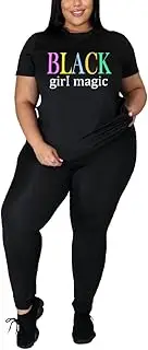[PINSV] Plus Size Two Piece Outfits for Women Summer Loungewear Casual Workout Sets