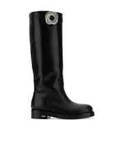 Mach Mach Galaxy Rear Zipped Knee-Length Boots 37.5,36,37,38.5,38,39,40,36.5 BLACK