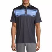 Ben Hogan Men's Performance Collared Short Sleeve Golf Polo Shirt, Caviar Size S
