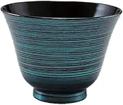 Fukui Craft Miso Soup Bowl, Heat Resistant, Made in Japan, Dishwasher Safe, Ring Lily-Shaped Bowl, Parent Emerald Line, Large
