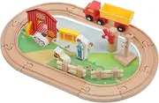 Generic 1set Wooden Train Track Toy Educational Wooden Train for Toddlers Creativity and Problem-Solving Skills for Home and Classroom Play