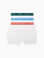 Calvin Klein Men's NB4003-934 Cotton Classic Fit 3-Pack Boxer Brief White Size S