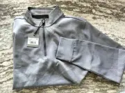 Hickey Freeman Mens 1/4 Zip Pullover Medium $125 retail, MINT FREE SHIP!