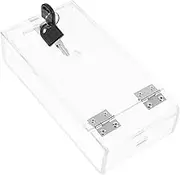 Happyyami Transparent Lockable Storage Box for Phones and Valuables Compact Clear Document Cabinet Space Saving Design for Home and School Use Secure Multiuse