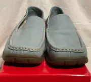 Vntg Anne Klein Pedro AK Leather Nubuck Shoes Denim Blue Women's 8 1/2 M