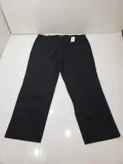 Dockers Mens Pants Chino Straight Fit Flat Front Stretch Black Size 40x32 NWT