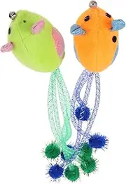 VERDANVERSE 2pcs Plush Stuffed Mouse for Cats Interactive Chewing Playthings Engaging Indoor Fun for Kittens Stimulates Natural Hunting Instincts Durable