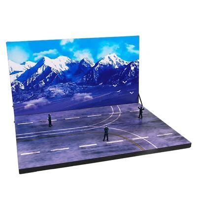 Background Board Scene Collection with 3 Figures Photo Board Diorama Simulation