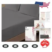 Luxurious 100% Egyptian Cotton Full Fitted Sheet - 800 Thread Count, Dark Grey