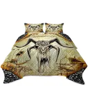 Cool Old Wild West Wanted Goat Skull Coverlet