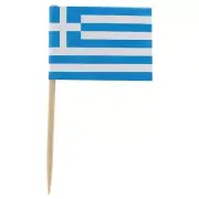 25 Greece Flag Food Picks - Cocktail Picks Tooth Picks 6.5 CM